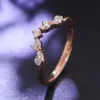 18K rose gold lab diamond ring
