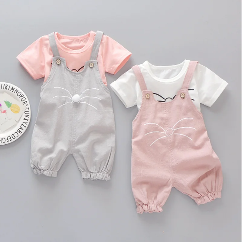 Capilla Regulación Virgen Wholesale Ropa de moda coreana para niña recién nacida, 2 uds., ropa de  algodón para niña pequeña From m.alibaba.com