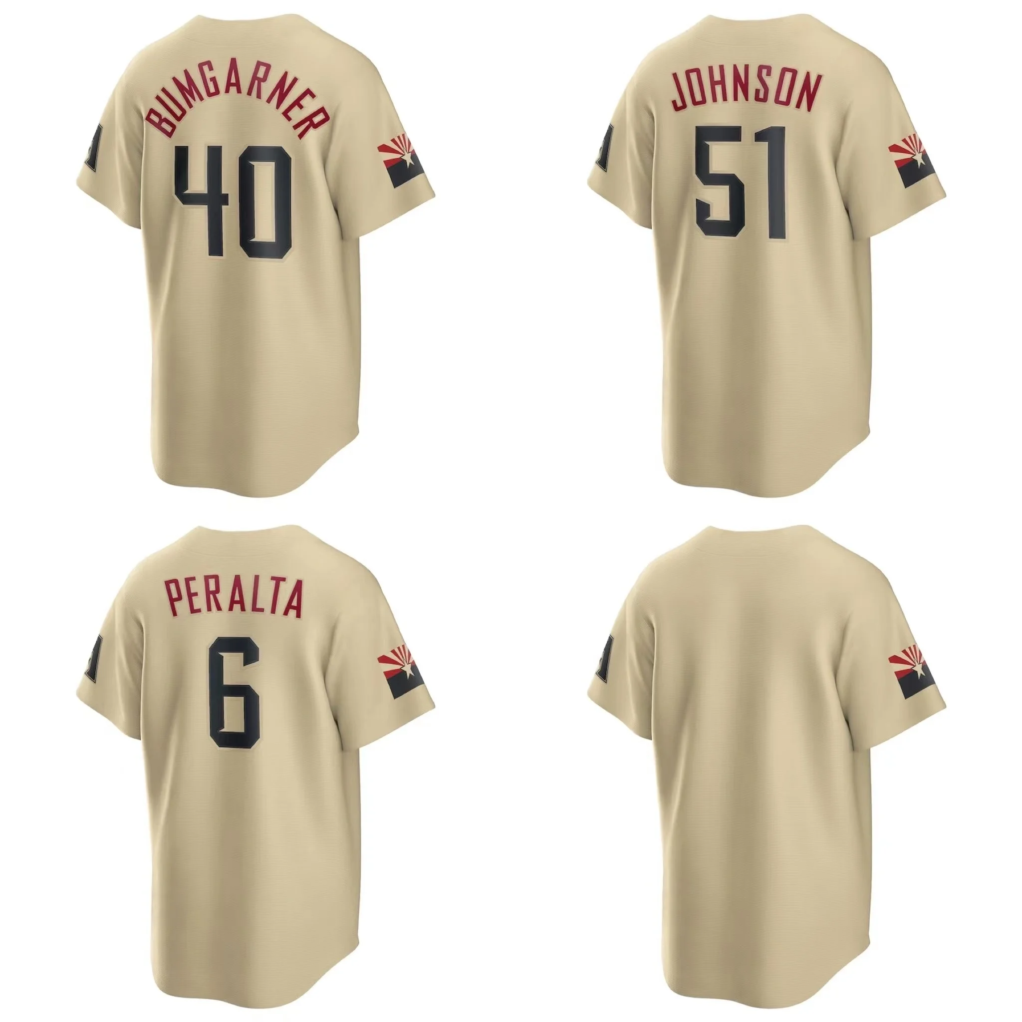 Wholesale Wholesale Arizona Diamondback Stitched Baseball Jersey Cheap  Men's Sand Softball Wear Team Uniform #51 Johnson #40 Bumgarner From  m.