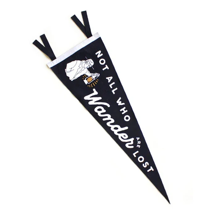 Factory Supply Cheap Printing Sublimation Custom Sports Team Logo Promotion Advertising Triangle Wool Felt Pennant Flag