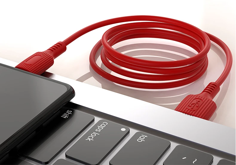 OEM/ODM производитель заводской Мягкий 1 м 2 жидкий силиконовый кабель usb для передачи