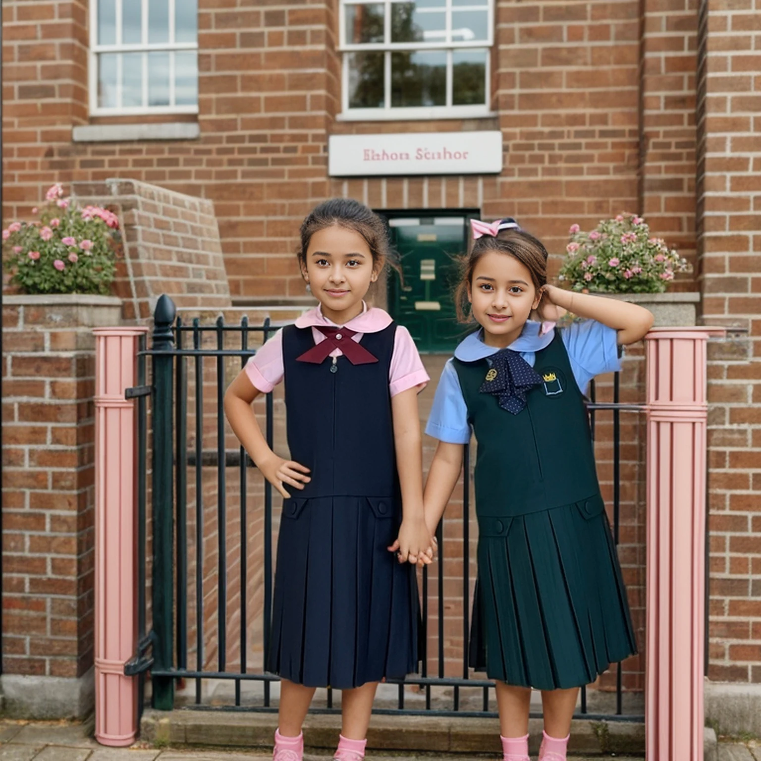 School Uniform First Day Of School 2019 Outfits Contrast Uniform