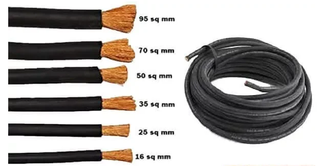 300amp 400amp Black Welding Cable Low Voltage Cable  for Welding Machine Rubber Coated Electrical Wire