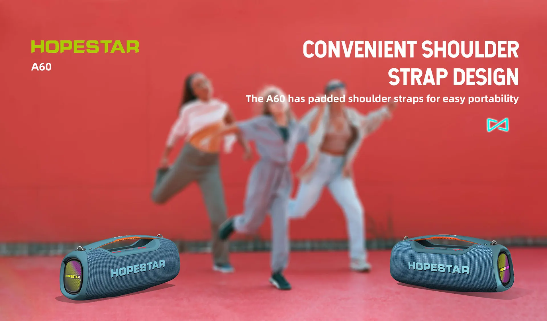 Hopestar Speaker 100W Outdoor Portable Audio Player A60 High Quality RGB Wireless RGB Wireless Subwoofer for Home Parties