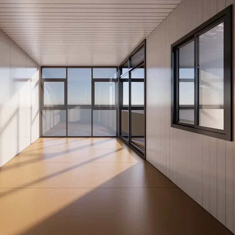 Ready Made Luxury Modular Houses with Bathrooms 20 40 ft Prefab Container House Wooden Solar-powered Container House
