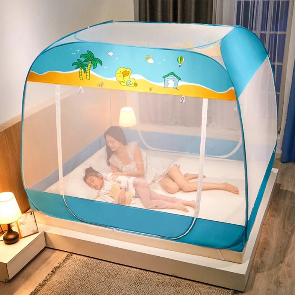 Гамак moustiquaire Двойной вход для спальни Бытовая противомоскитная сетка купольная Бесплатная установка и складные