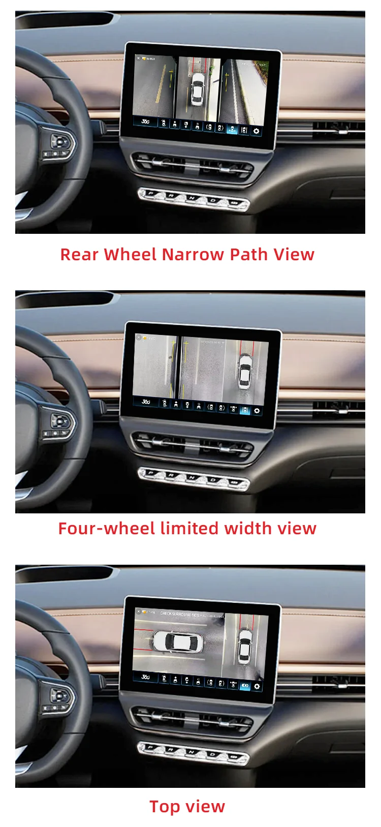 Wemaer 4 Way Driving Recording 2D/3D 360 Degree Panoramic Car Camera System Bird View Parking Security System for Vinfast VF6 manufacture