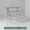 4 niveaux 120 cm argenté