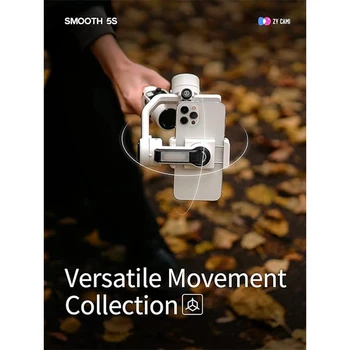 Zhiyun Smooth 5S Phone Gimbal 3-Axis Smartphone Stabilizer With Built-in Fill Light AI Face Tracking for iPhone and Android detail image