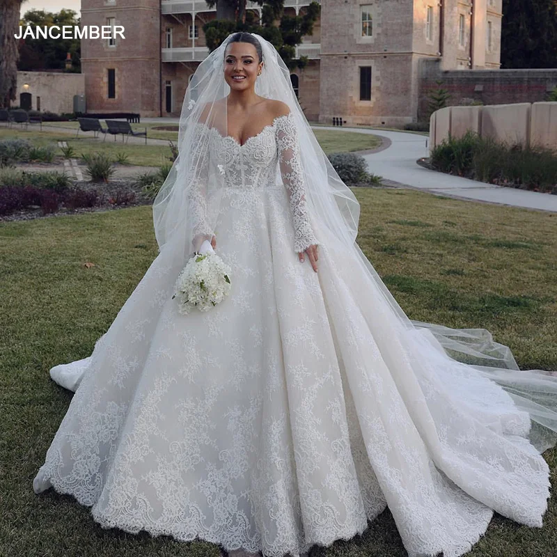 Perfect Wedding Suits for Women Ball Gown Organza Wedding Dress Scoop Lace  Vestido De Noiva Lssm030