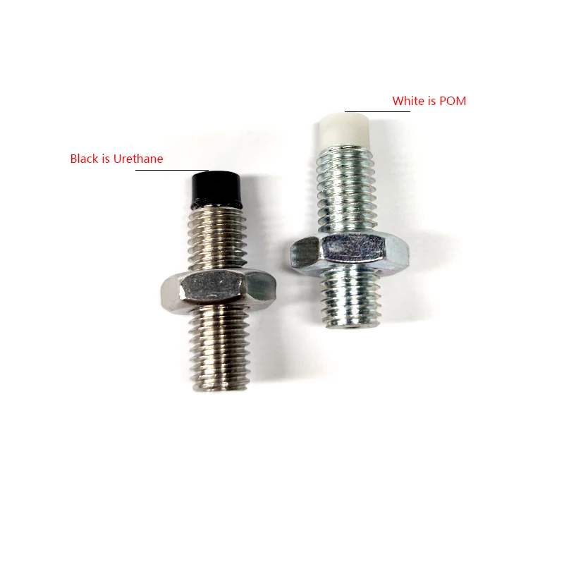 Socket stopper bolt with Urethane tip Nylon head M4-M12 Trivalent Chromate