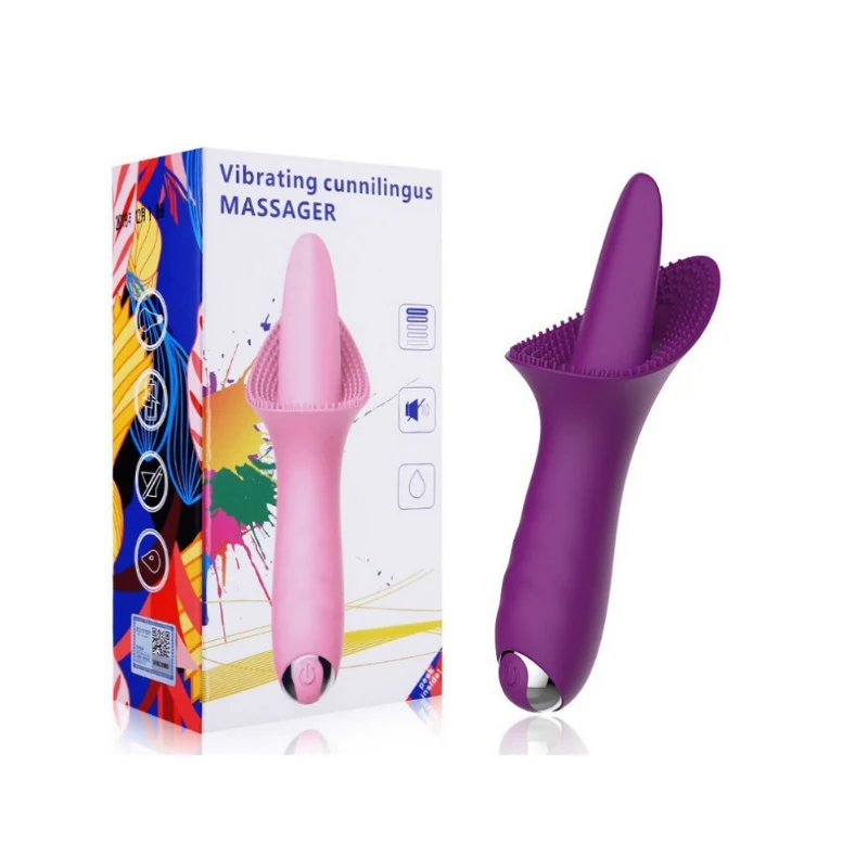 10-Frequency Silicone Tongue Vibrator with Clit Sucking Massage Vibration Girl USB Rechargeable Suction Stick Sex Toys for Women