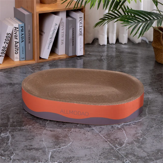 High Grade Circular wear resistance animals cat scratching board box cat nest corrugated with scratching ball