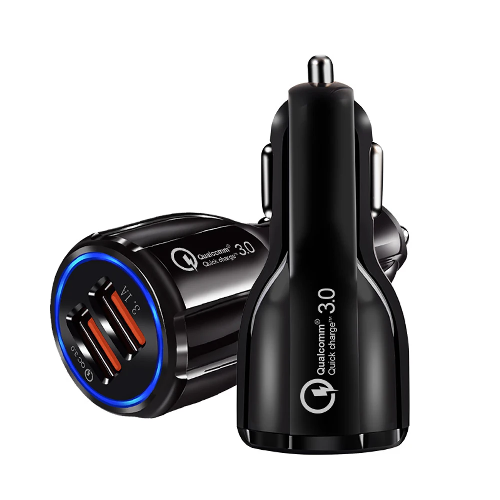 Preek zuur versnelling Quick Charge 3.0 Car Charger For Mobile Phone Dual Usb Car Charger Qualcomm  Qc 3.0 Fast Charging Adapter Mini Usb Car Charger - Buy Car Charger 2 Dual  Usb Ports Fast Charging