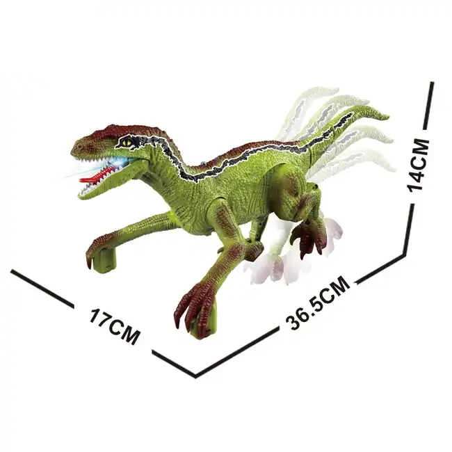 Детские игрушки, имитация пластиковой модели Велоцираптора с дистанционным управлением, ходящий светодиодный Радиоуправляемый динозавр, игрушки-роботы