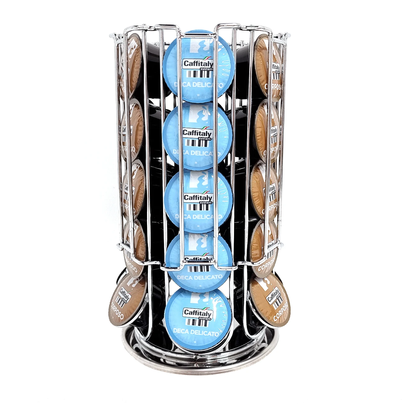 Tchibo Revolving Coffee Box Bracket Counter Top Shelf Storage Manager Metal Home Kitchen Decoration Capsule Coffee Station