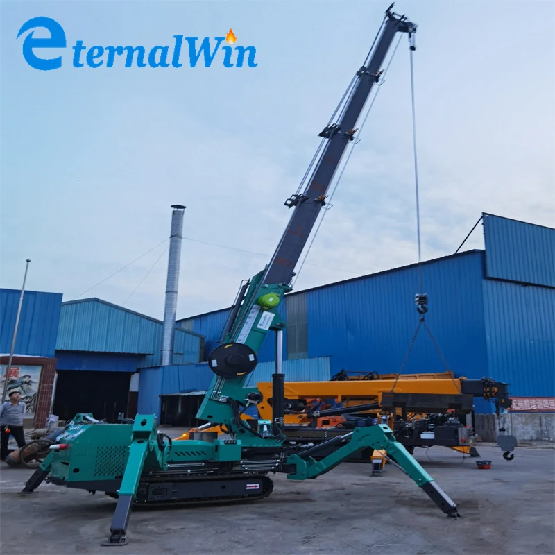 Indoor Outdoor Spider Crane Small Mobile 3 Ton Mini Spider Crane With Torque Limit