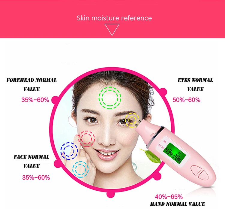 LCD skin tester digital facial moisture monitor oil tester test machine personal scanner health portable smart skin analyzer