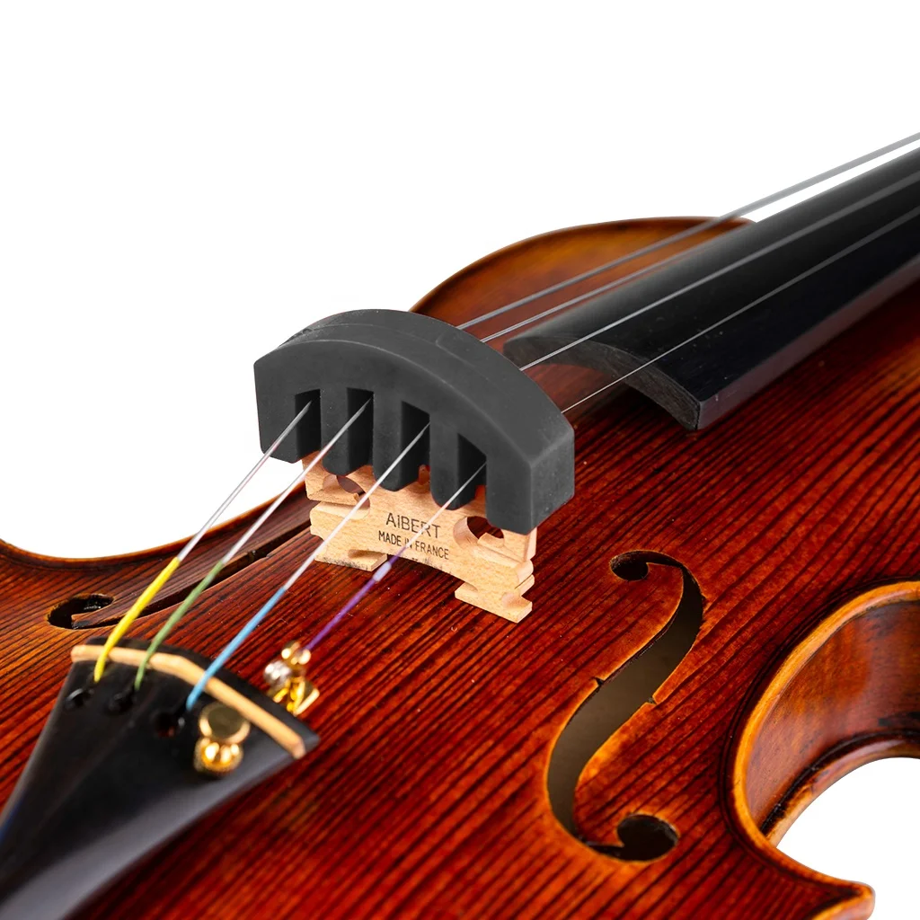 Sourdine Caoutchouc Pour Violon 4/4 - Practice Mute - Réduction Son Pour Pratique Sans Déranger - Noir