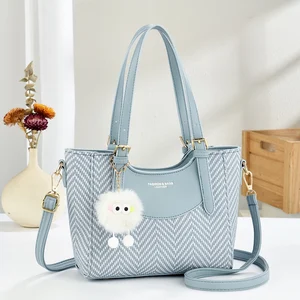 Houndstooth Fur Charm Bolso De Mano Women's Tote Bags Crossbody Bag Fashion Purses 2026