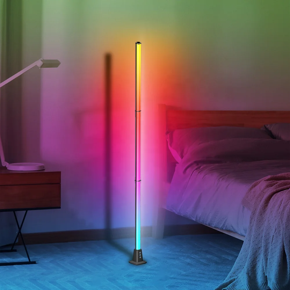 ZWOOS Lampada Da Terra Smart WiFi RGB - Controllo App, Alexa, 1600 Colori, Dimmerabile, 170 Cm - Per Soggiorno, Camera - Foto 4