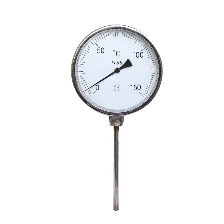 Stainless Steel Dial Type Bottom Connect Industrial Bimetal Thermometer