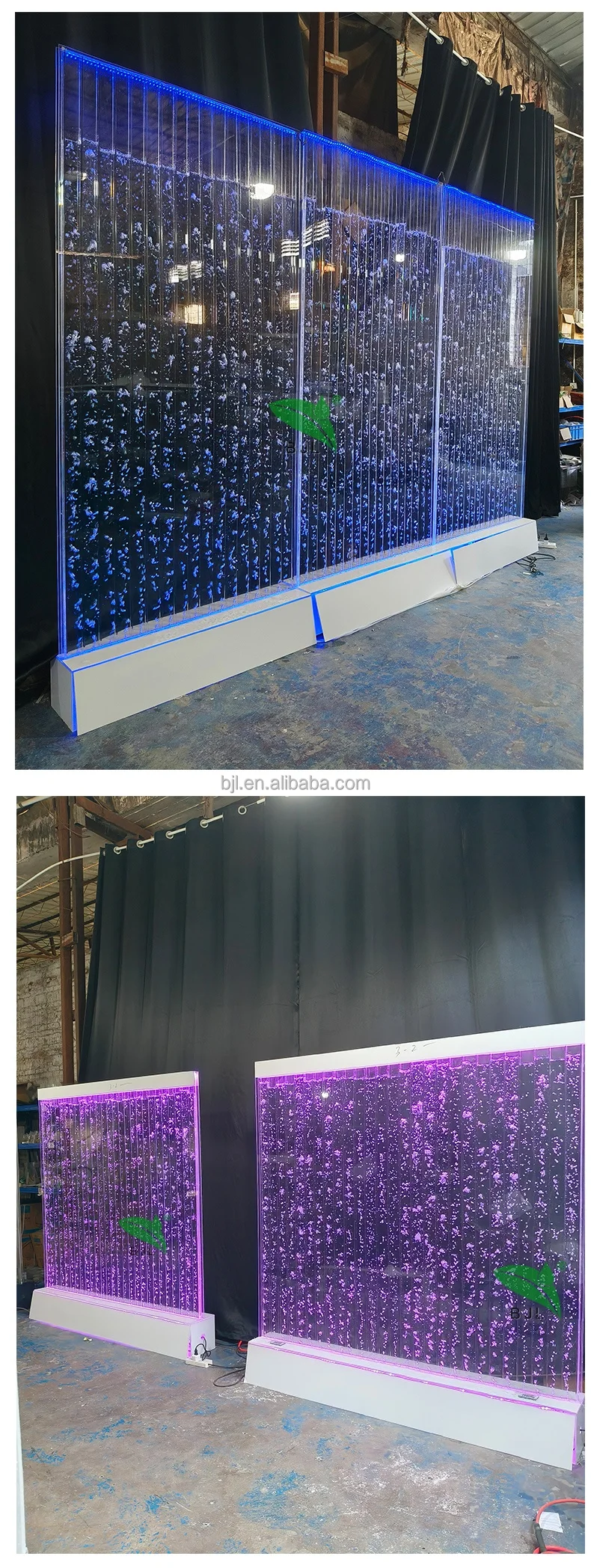 Indoor Led Acrylic Panel Screen Partition Fountain Water Bubble Wall ...
