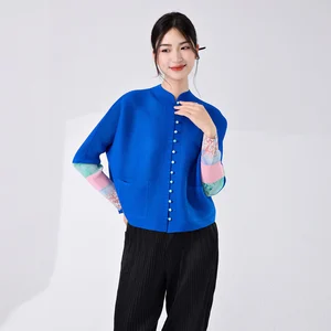 Ladies' High Quality Pleated Velvet Long Sleeve T-Shirt Elegant Vintage Style Loose Plus Size Summer Elegant Casual Blouses Tops