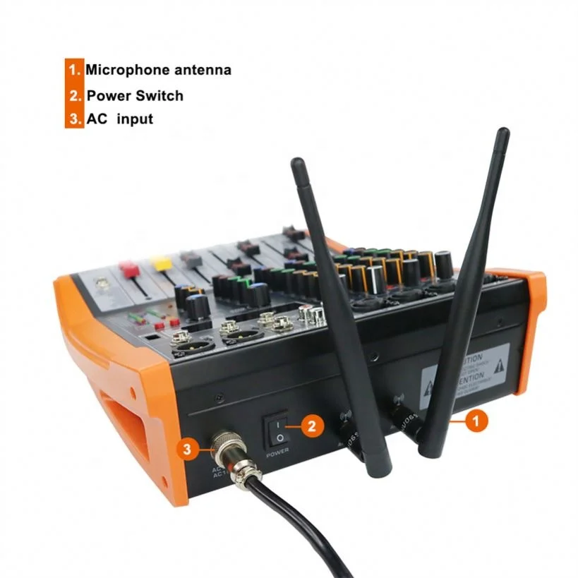 System And Sound Mixer Professional Audio With Dual Wireless Handheld Microphone For Ktv Singing