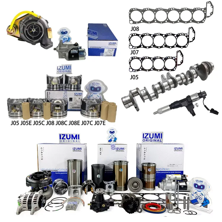 IZUMI ORIGINAL J05 J05E JO5E J05ET JO5ET Overhaul Rebuild Kit Diesel Engine Parts For HINO