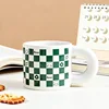 Green checkerboard pattern