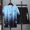 เสื้อ+กางเกงขาสั้นสีน้ำเงิน (ชุด)