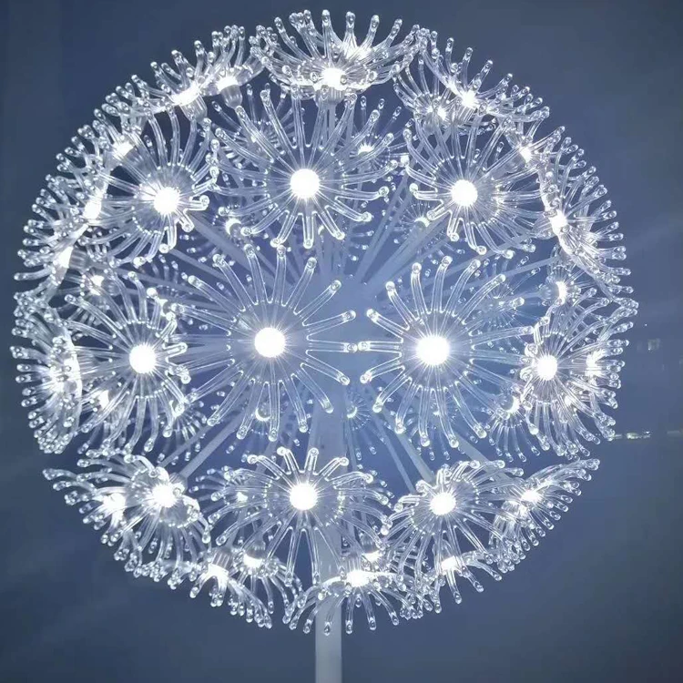 Factory Customized IP65 RGB Landscape Lamp LED Dandelion Light Park Garden Christmas Decoration