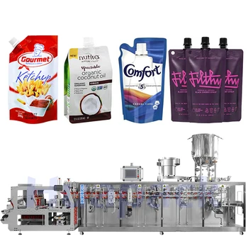 Customized HFFS Spout Doypack Spout Standup Pouch Form Fill Seal Packing Nozzle Suction Bag Food Packing Machines