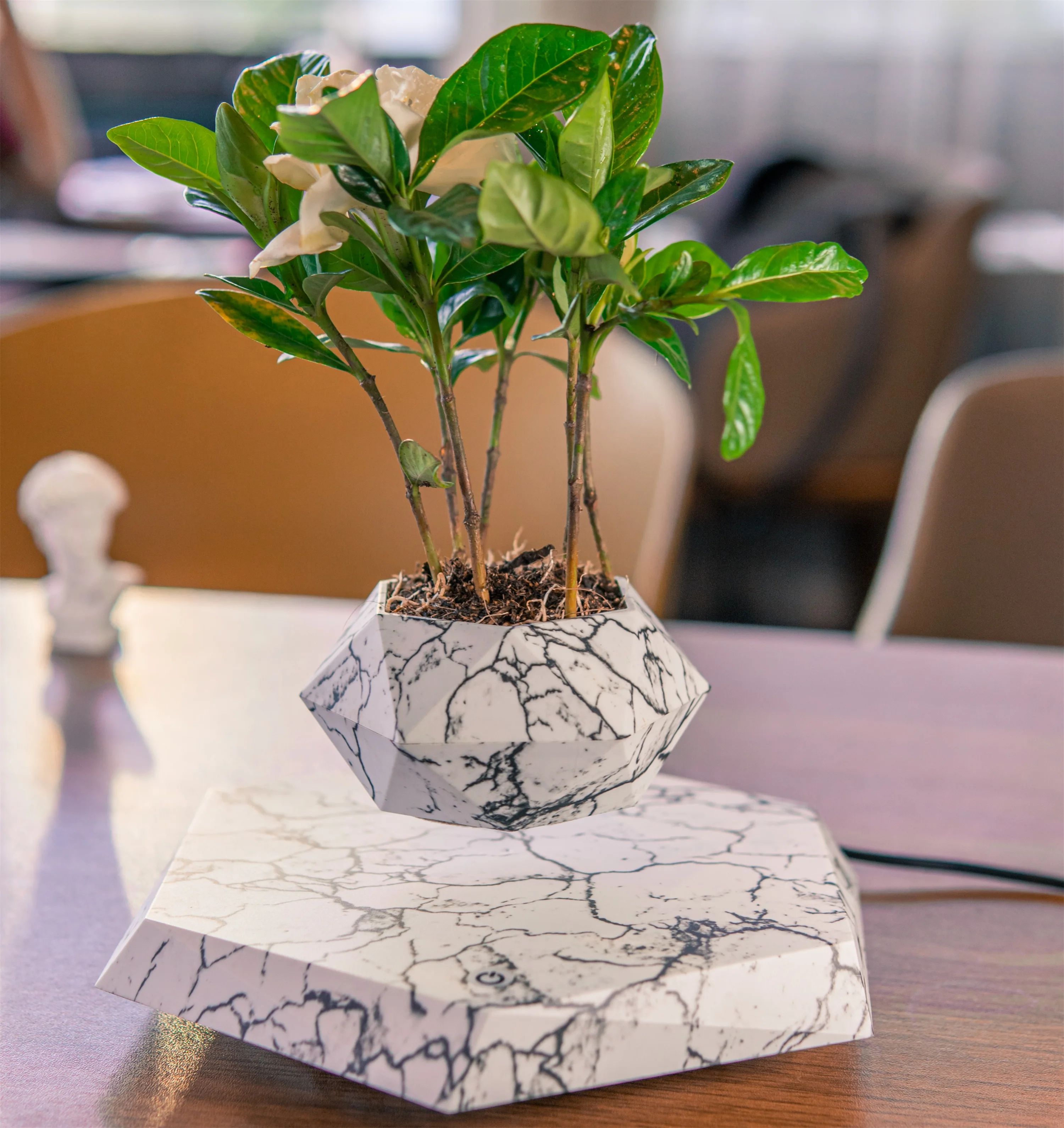 Bestseller Magnetisch Schwebender Blumentopf Rotierend Schwebend  ABS-Material Kreative Einzigartige Geschenke Heim-Garten-Dekoration  Bonsai-Topf