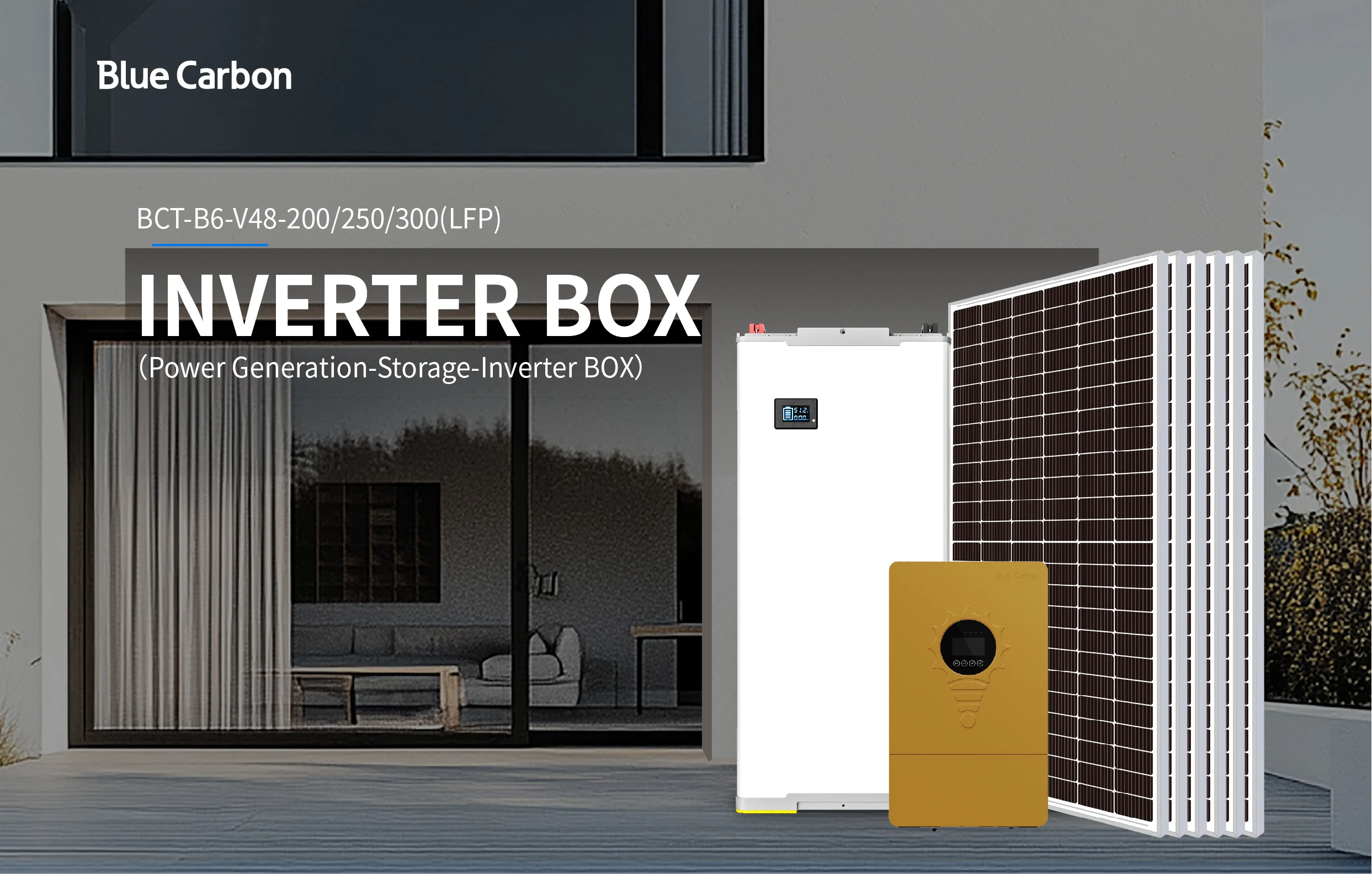 Blue Carbon Off Grid Solar Panels with Inverter Battery Power Set for ...