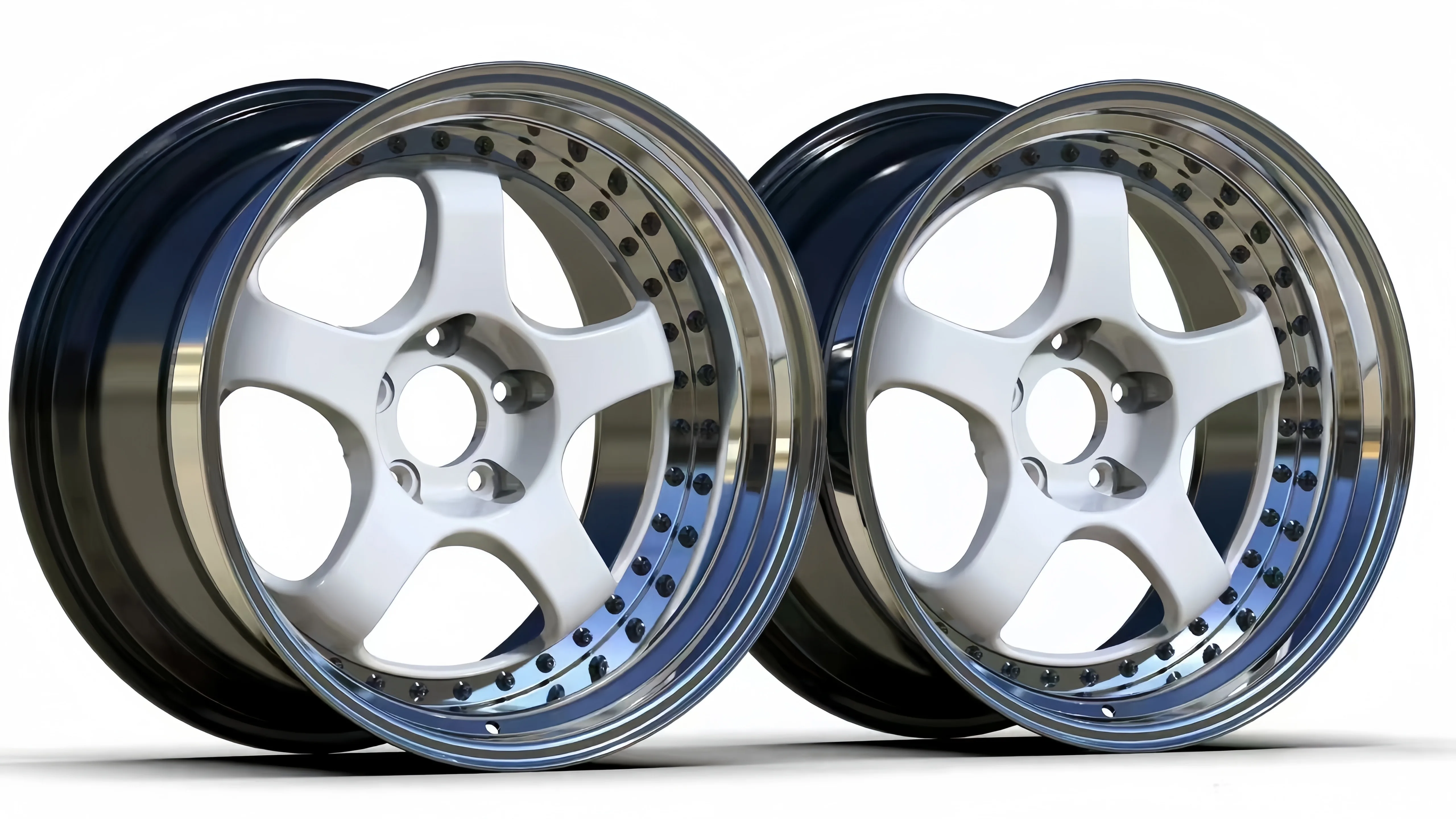 XINLAI New Custom Deep Dish Lip Forged Multi-rim 3-piece Wheel 5X112 20 22 Inch Aluminum Alloy Racing Car Wheels - Image 4