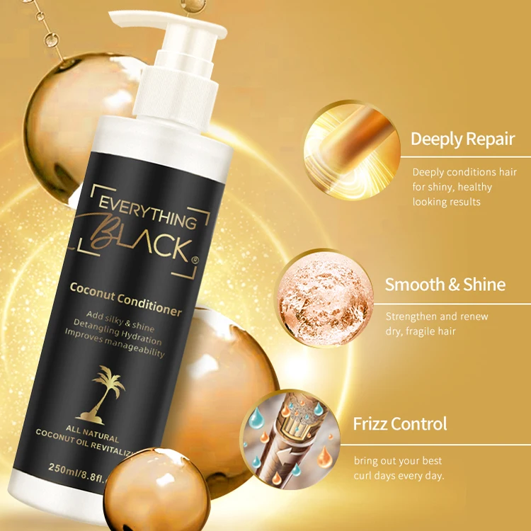 Набор для ухода за волосами из шампуня и кондиционера с индивидуальной этикеткой, товары для гладкого восстановления и увлажнения волос 4C/3C афро