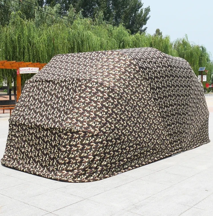 Retractable Carport Small-Medium Size Weatherproof Foldable Car Shelter Completely Folded