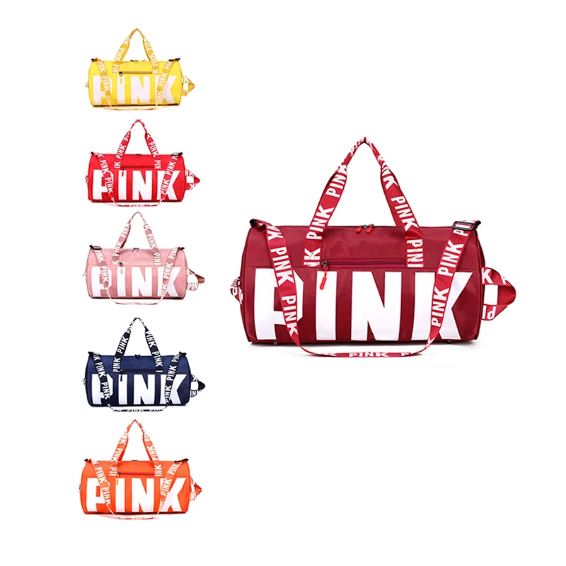 Custom logo travel duffel pink bag hight quality  sport gym bags  2020