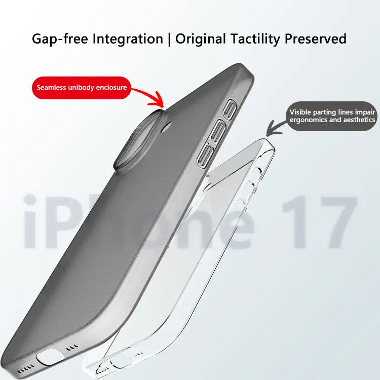 product laudtec 035mm nano thin air ultra slim pp mobile phone case for iphone 17 pro max minimalist and protective cover-5
