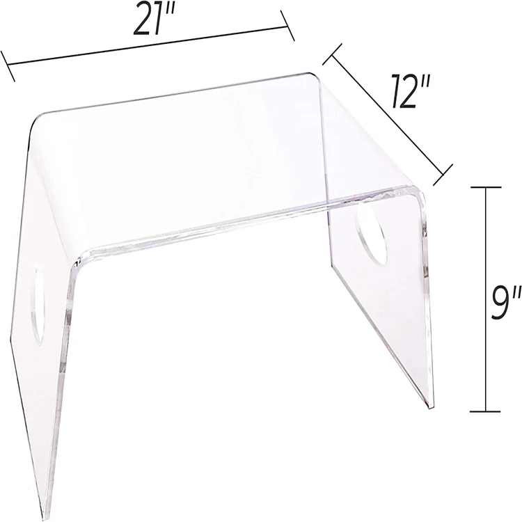 Multi Functional Clear Acrylic Laptop Stand Home Office Lightweight Portable Lap Desk Acrylic