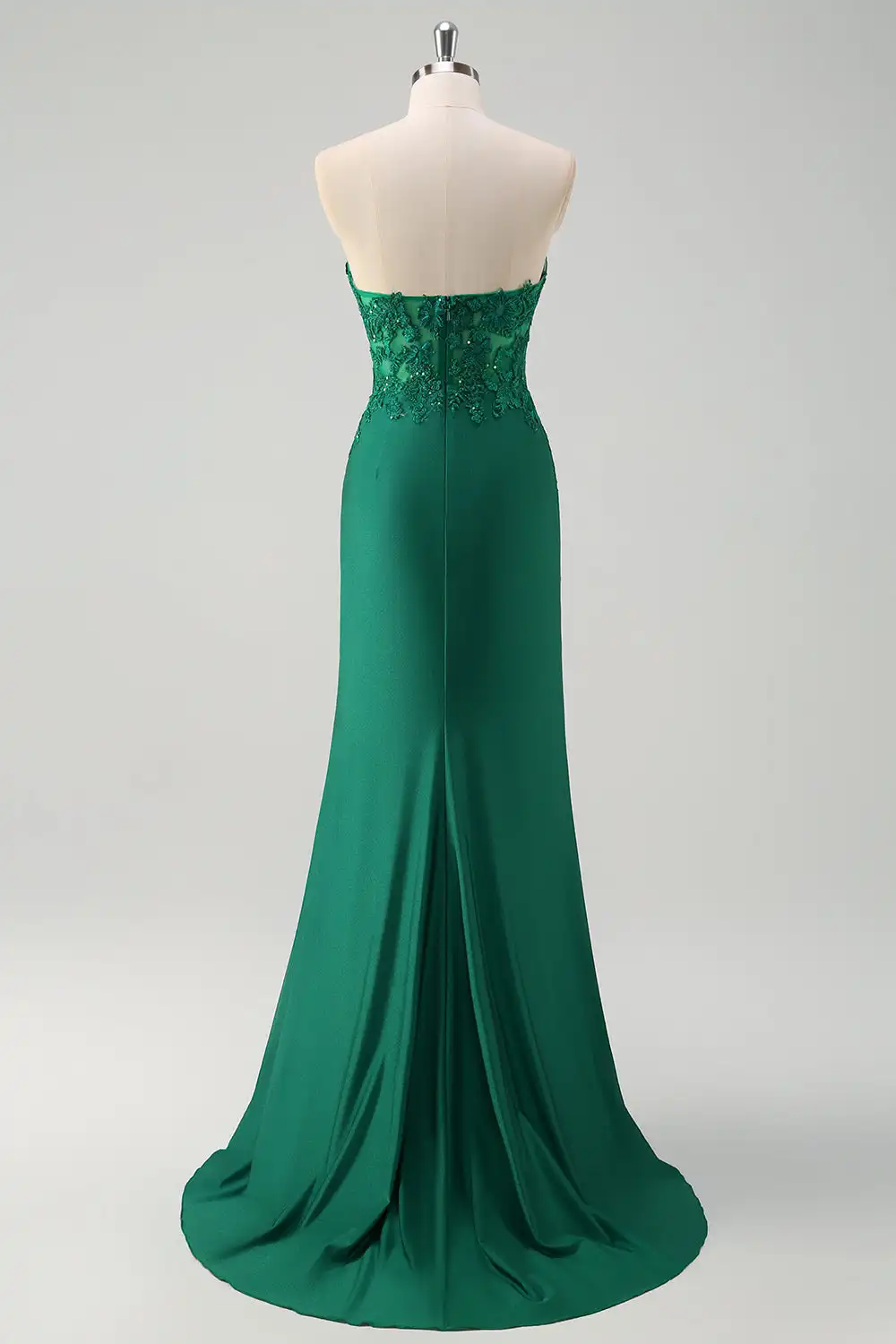 slim fit dress slacks Zapaka WomenDark Green Satin Homecoming Dress with Lace Up Back Sequins Spaghetti Straps Bodycon Sparkly Cocktail Dress with Beading, Dark Green / main image 0