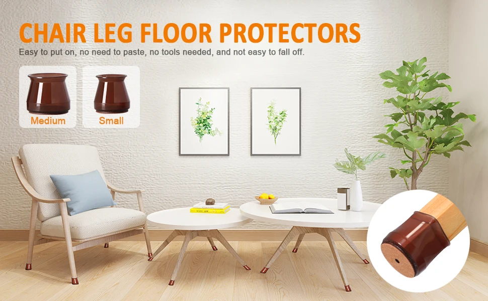 Brown Harf Transparent Silicone Furniture Pads Stick Coarse Calico