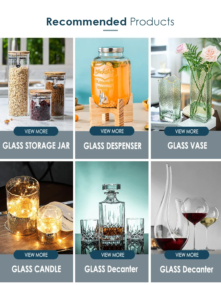 2 Gallon 8l Clear Glass Mason Jar Big Volume Juice Glass Drink Beverage Dispenser With Tap And
