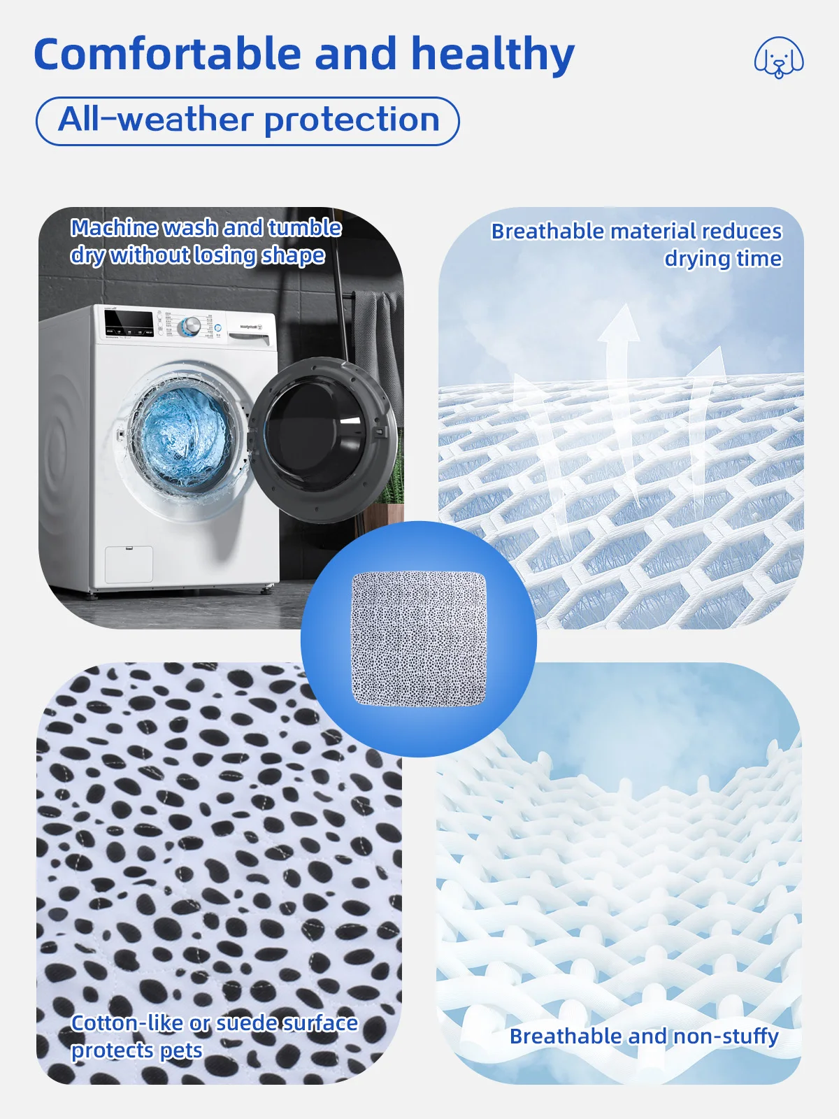 Wholesale Waterproof and Machine Washable Dog Pee Pad Puppy Training P - product detail 4