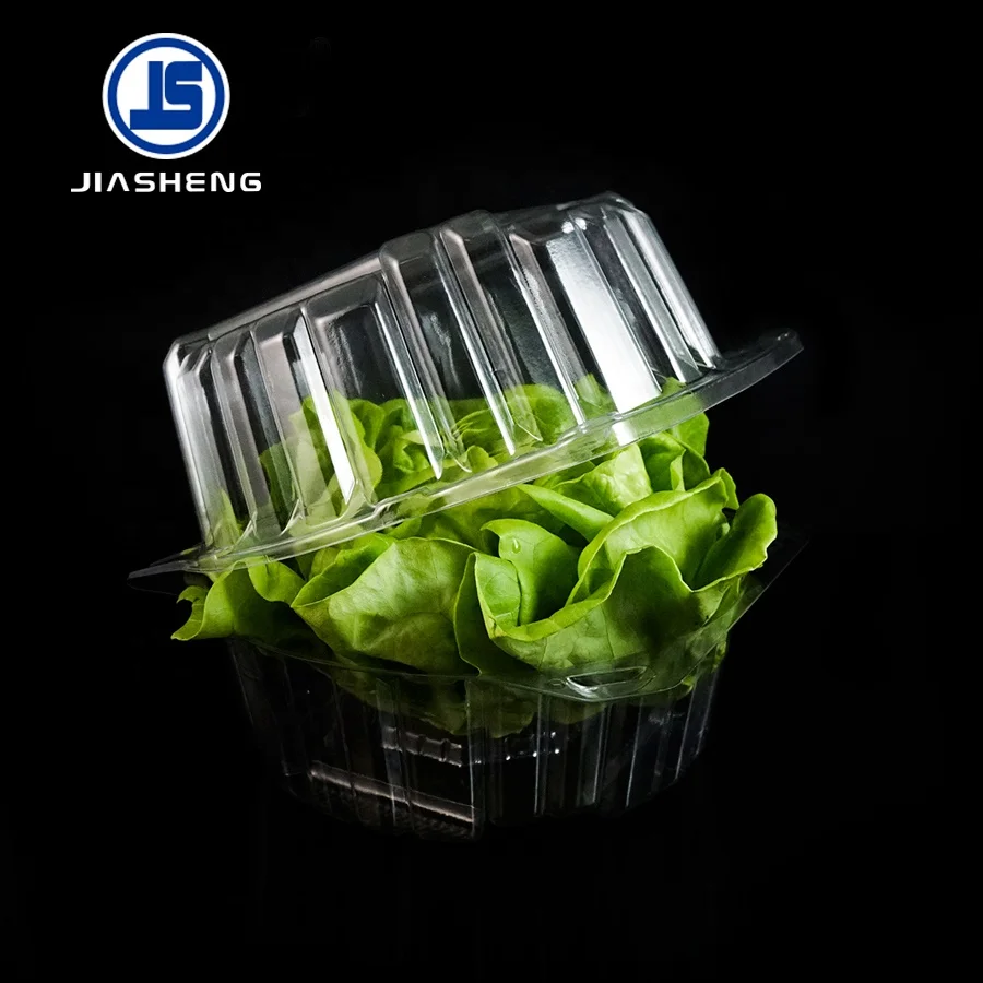 lettuce crisper, lettuce clam shell, lettuce packaging, aquaponic lettuce