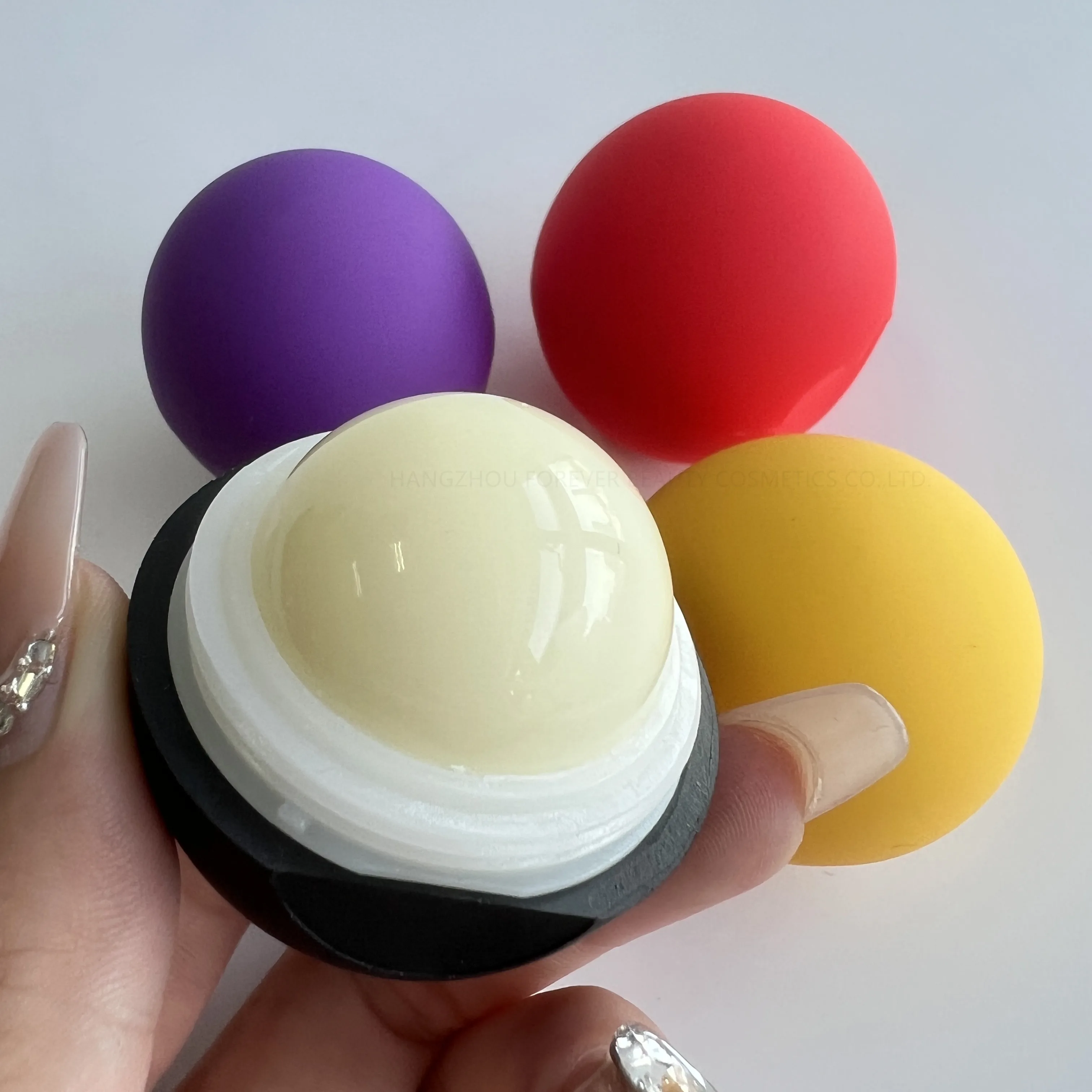 Private Label Custom Container SPF 30 Hydrating Moisturizing White Candy Flavor Lip Balm Ball