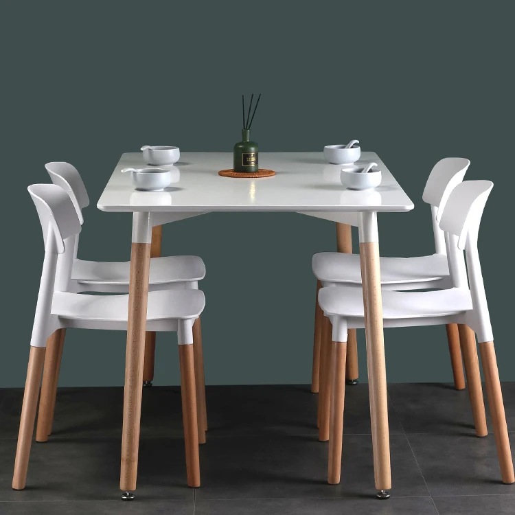 China Hebei Factory Wholesale Home Furniture Colorful Cheap Dining Chairs With Wooden Legs