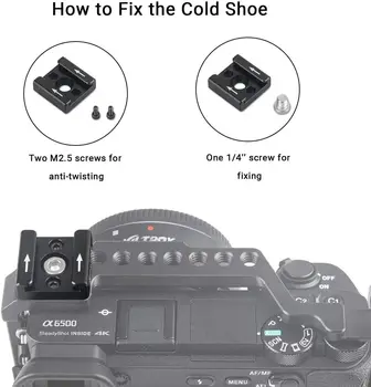 SmallRig Cold Shoe Mount (2pcs Pack) with 1/4"-20 Thread for Camera Cage Flash LED Monitor Microphone - 2060 detail image